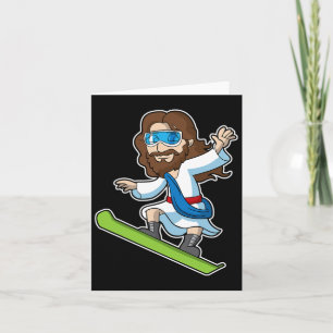 Carte Noël Jesus Snowboard Snowboard Snowboard Snowboard