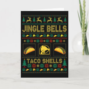 Carte Noël Jingle Cloches Taco Coques amusant vilains No