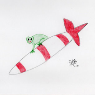 Carte Noël - Ne vous faites pas prendre sous le missile 