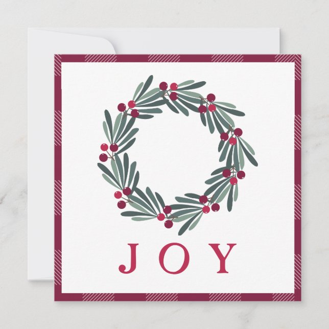 Carte Noël Noël Noël Noël Joyeux Aquarelle Salutation (Devant)