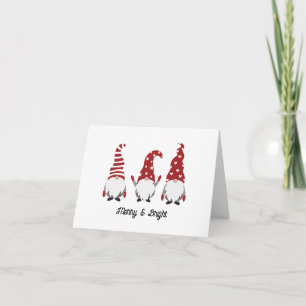 Carte Noël nordique Gnomes Holiday
