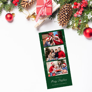 Carte Noël ou Fêtes Multi Photo Retro Filmstrip G