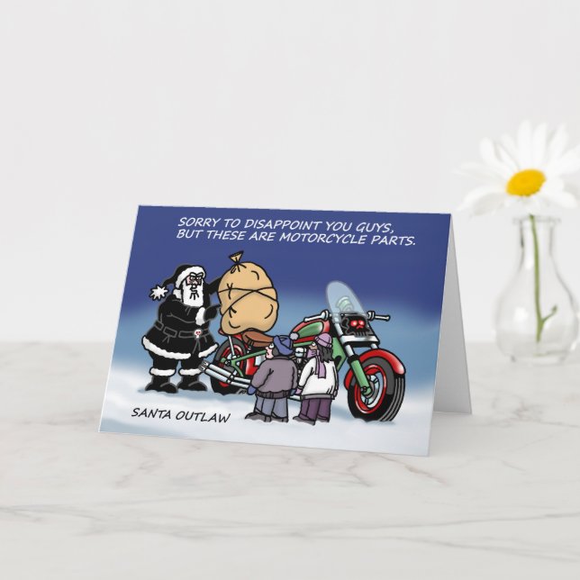 Carte Noël Père Noël Outlaw© (Petite plante)