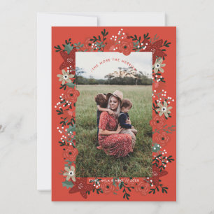 Carte Noël Poinsettia Foliage