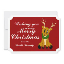 Carte Noël Reindeer