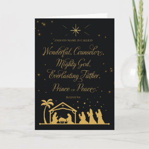 Carte Noël Religieux Magnifique Conseiller Or
