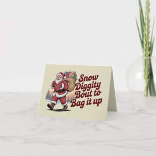 Carte Noël rétro des années 90, Snow Diggity va tout emb