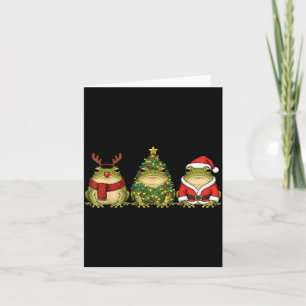 Carte Noël Rétro Grenouille de Pluie du Désert Père Noël