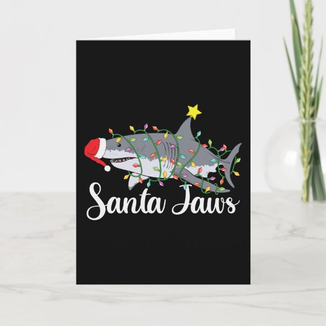 Carte Noël Santa Jaws (Devant)