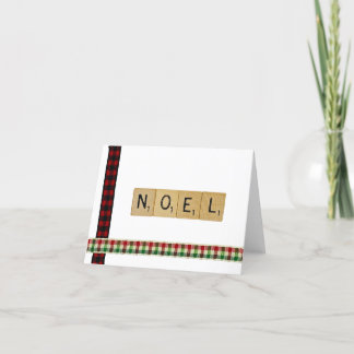 Carte Noel Scrabble Christmas