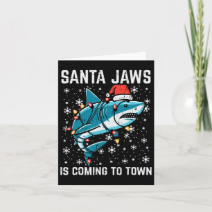 Carte Noël Shark Père Noël Jaws Jaws Jaws Hommes Garçons