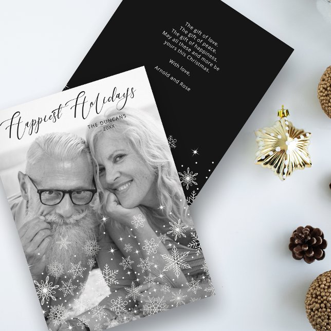 Carte Noël Snowflakes Les vacances les plus agréables Fa (Créateur téléchargé)