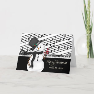 Carte Noël, Snowman, Musical, Partitions