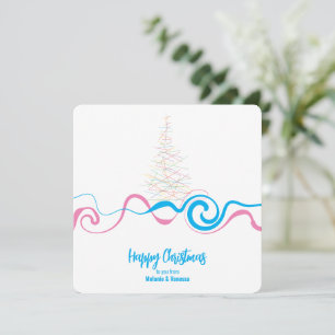 Carte Noël trans minimaliste