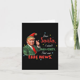 Carte Noël Trump Cher Père Noël Faux News Drôle Noël Tr
