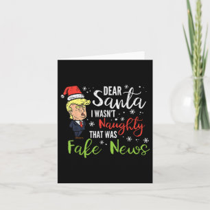 Carte Noël Trump Cher Père Noël Faux News Fausses Noël D