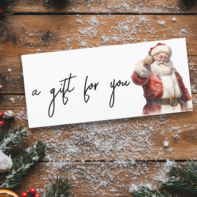 Carte Noël Vacances Père Noël Watercolor (Créateur téléchargé)