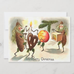 Carte Noël victorien Vintage