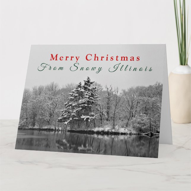 Carte Noël Vintage hiver personnalisé (Devant)