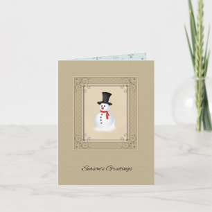 Carte Noël vintage Snowman