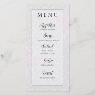 Carte Nœud en dentelle transparente rose coquette grise