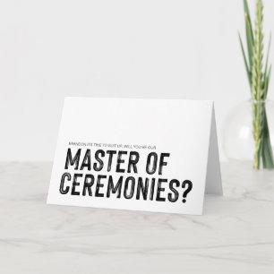 Carte Noir & Blanc être notre maître de cérémonie Mariag