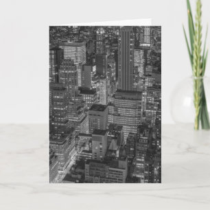 Carte Noir Blanc Rouge Skyline de New York City