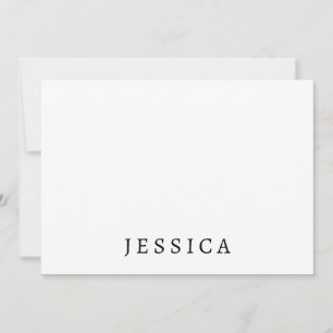 Carte Noir blanc unique Classic Nom professionnel