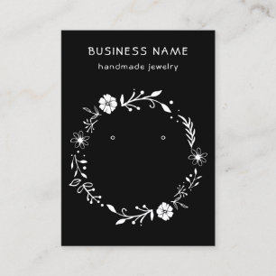 Carte Noir d'oreille à courroie florale rustique