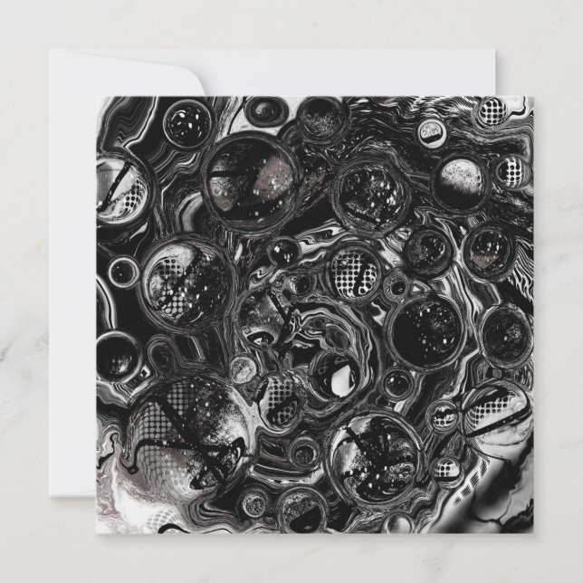 Carte Noir et blanc Infinity Art Card Vide (Devant)