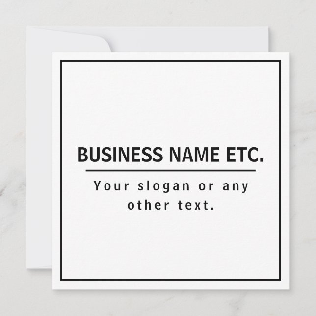 Carte Noir et blanc moderne (Devant)