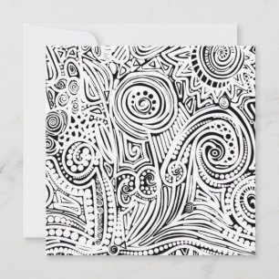 Carte Noir Et Blanc Scratch Et Dot Art