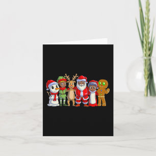Carte Noir famille noël afro afro-américain père Noël