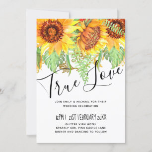 Carte Noir frappant avec le budget Mariage des tournesol