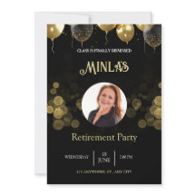 Carte Noir Gold Party de retraite personnalisée