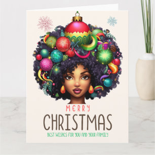 Carte Noir Noël Sista Melanin Queen Femmes Noël