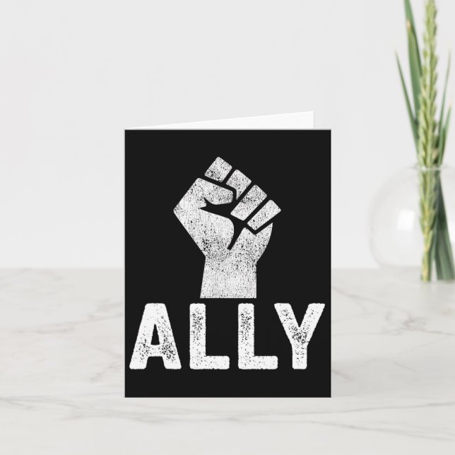 Carte Noir Vit Problème Ally Fist Support Blm (Devant)