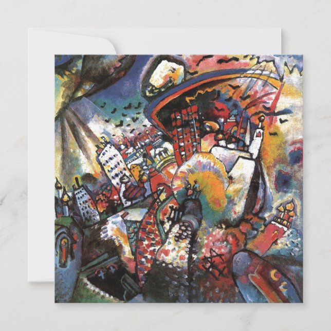 Carte noire Abstraite Kandinsky Moscow I Cityscape (Devant)