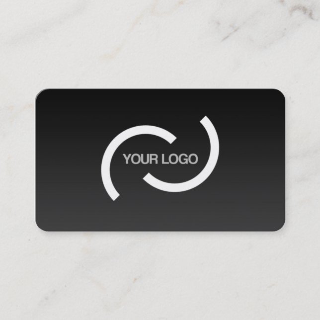 Carte noire élégante. Personnaliser avec votre (Devant)