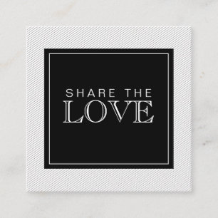 Carte noire et blanche moderne chic de référence