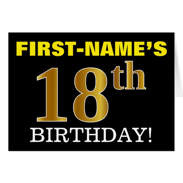 Carte Noire, Imitation Or "18e anniversaire" (Devant horizontal)