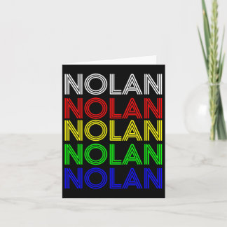 Carte Nolan Nom Prénom Personnalisé Style Rétro Vintage 