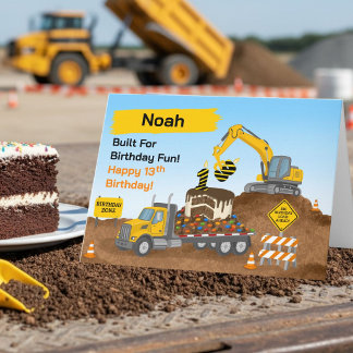 Carte Nom Anniversaire 13 Ans Chantier