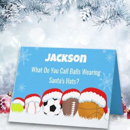 Carte Nom Balles de Noël à Père Noël Casquette Riddle