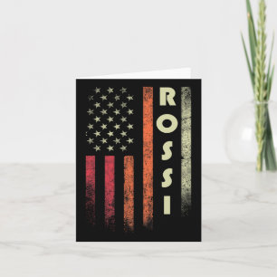 Carte Nom de famille Rossi drôle rétro anniversaire Amér