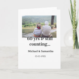 Carte nom de photo 60 ans de mariage toujours en cours