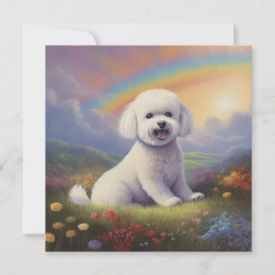 Carte Nom du chien personnalisé Bichon Frise Memorial Ra