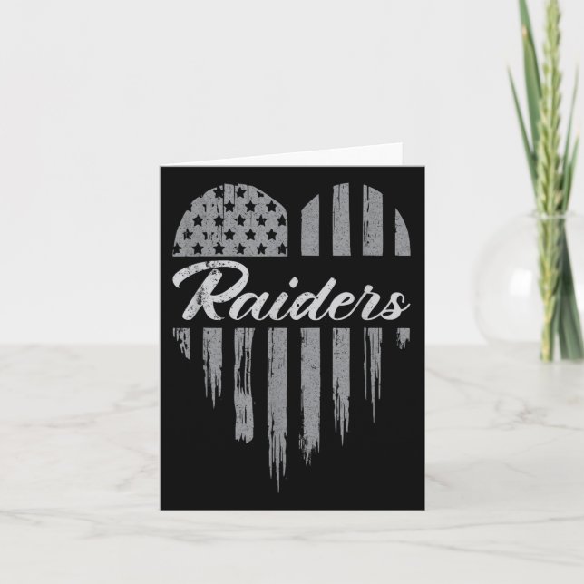 Carte Nom du cœur des Raiders Hommes Femmes Fille Enfant (Devant)
