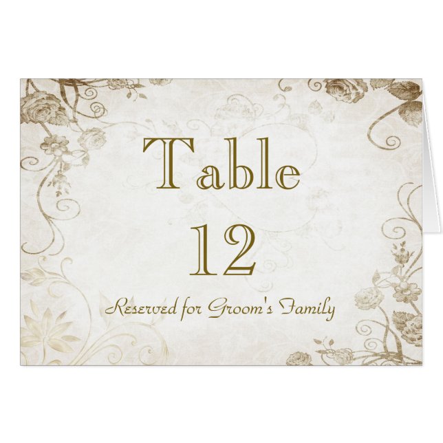 Carte Nom du siège de table (Devant Horizontal)