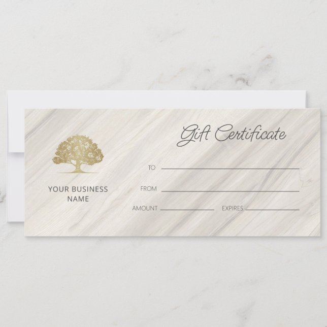 Carte Nom du Spa naturel Certificat cadeau (Devant)